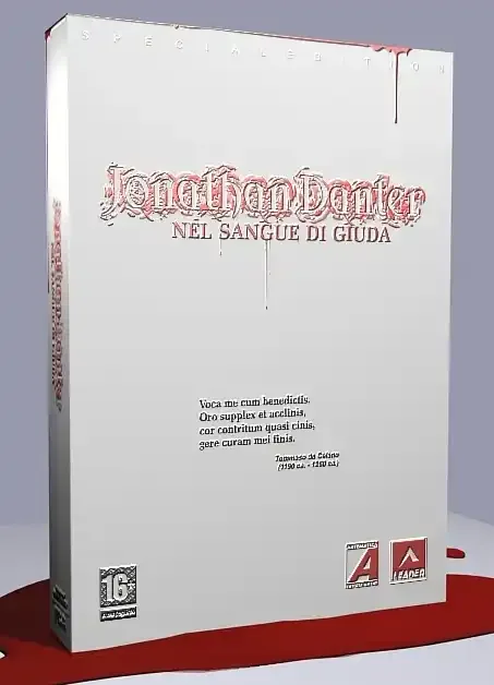 Copertina PC Special Edition di Jonathan Danter, con il sottotitolo italiano “Nel sangue di Giuda” e i loghi Artematica e Leader