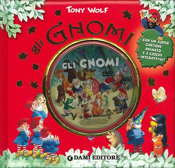 Copertina del libro-DVD Gli Gnomi di Tony Wolf con giochi interattivi