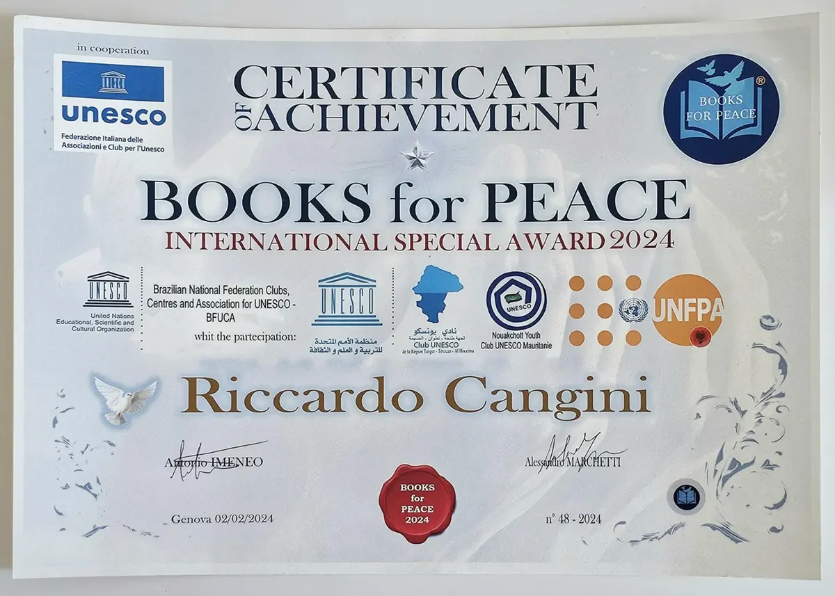 The Books for Peace International Special Award 2024 given to Star2Fit