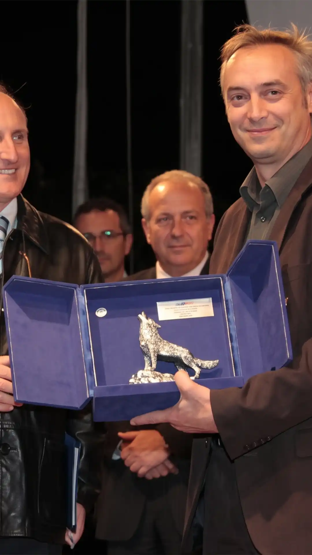 Riccardo Cangini receives the PlayMONT 2008 award for Diabolik The Original Sin