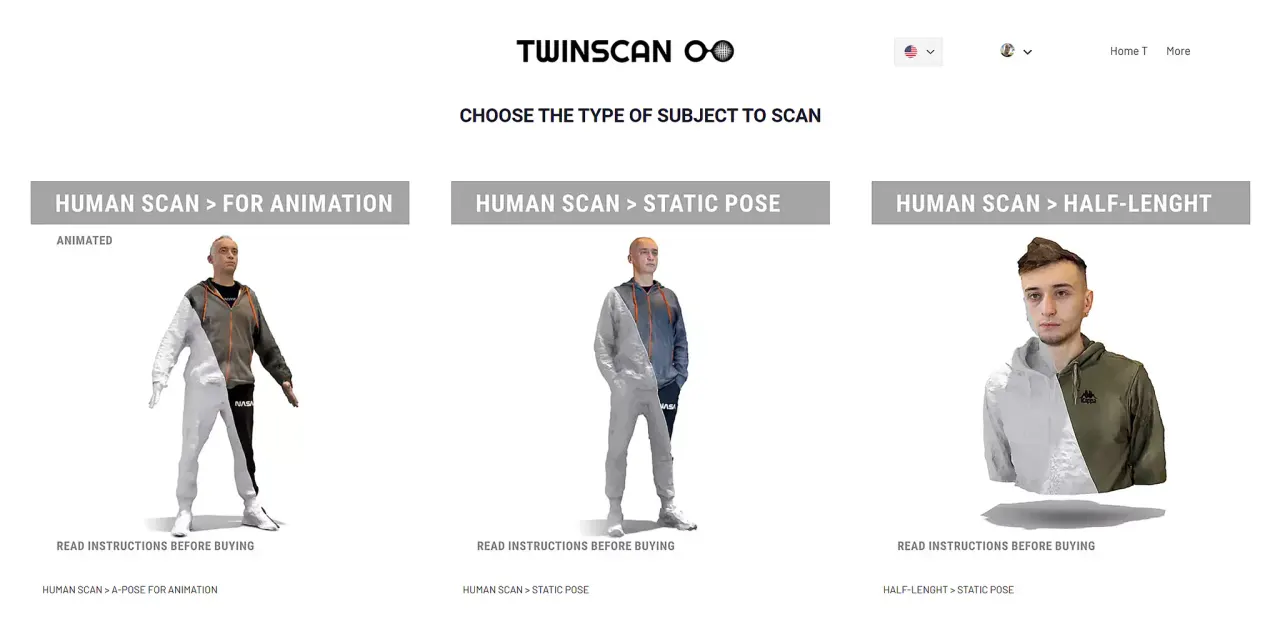 The TwinScan demo with 3D models based on NeRF